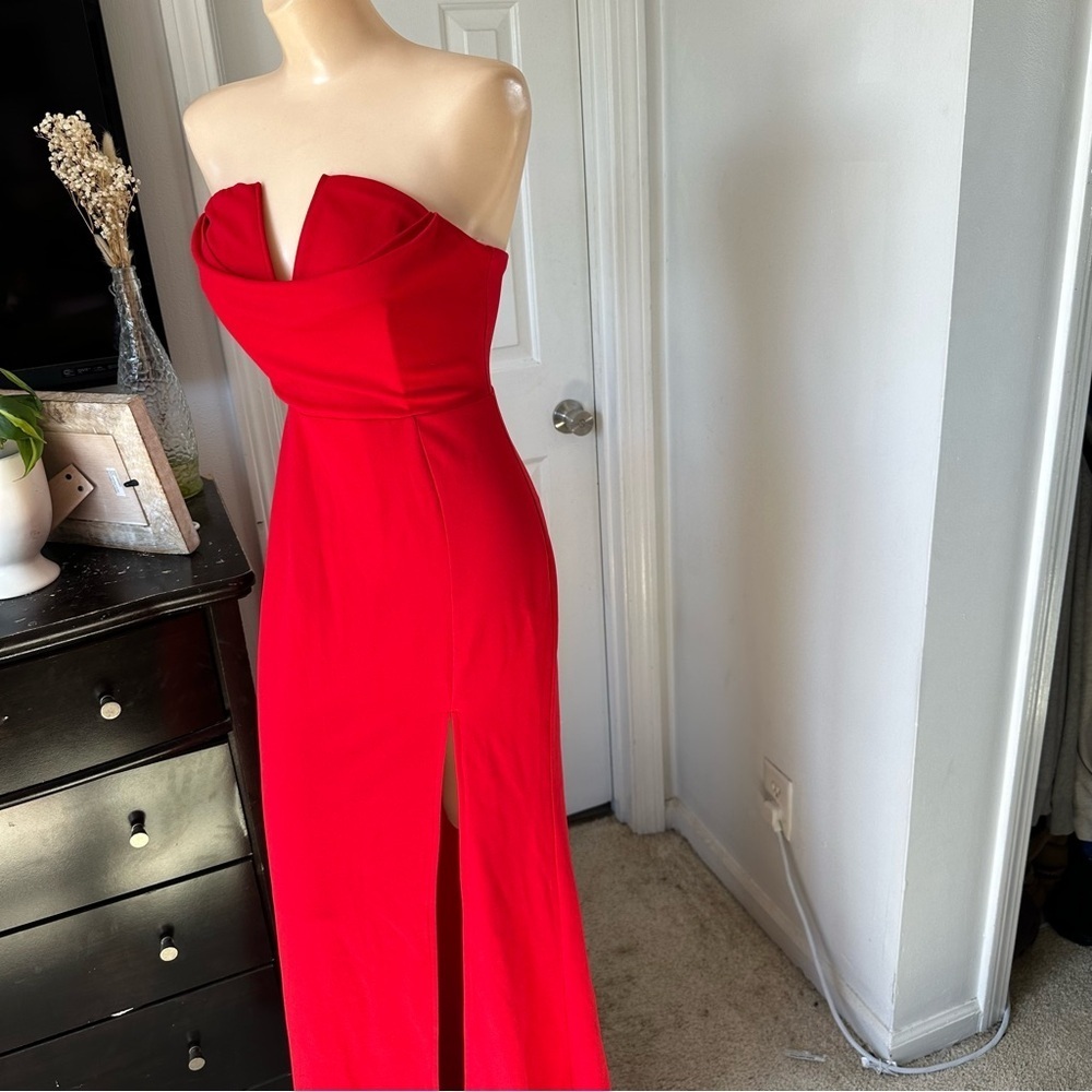 LULU’S EFFORTLESS RADIANCE STRAPLESS MERMAID MAXI DRESS - Picture 10 of 15